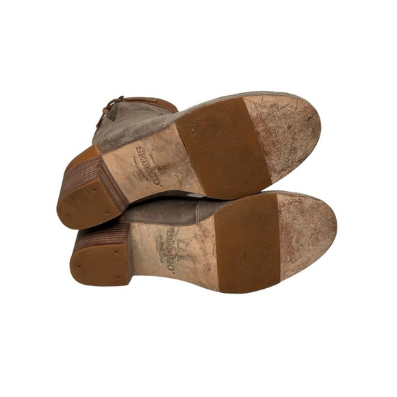 Sebago Dark Taupe Suede Sides w/Tan Leather ‘Nell’ Ankle Boots Sz 9.5 - Picture 11 of 13